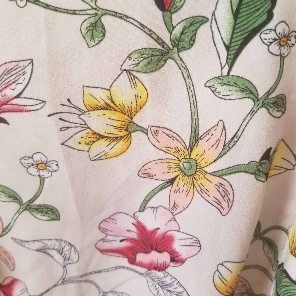 PrettyLittleThing Spring Floral Layered Skater Mini Dress SZ 6 - Picture 3 of 8